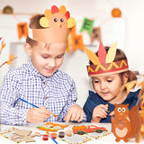Fall Thanksgiving Crafts for Kids - 24 PCS DIY Wood Magnet Painting Kit with Cards - Thanksgiving Classroom Activities, Autumn Holiday Decorations, Fall Goodie Bag Favors for Boys & Girls GOGREENWOVEN