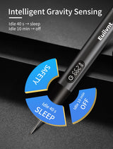 Cordless Soldering Iron Kit - 12s Rapid Heat USB-C Portable Rechargeable Soldering Iron with LED Screen, Gravity Sensor, 3 C210 Tips & Metal Stand for Electronics Repair, DIY Euiivnt