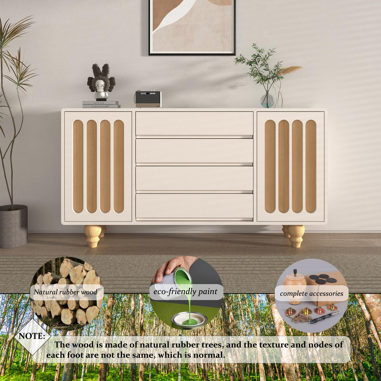 Xlroaafs Wood Couch Legs 5 inch Sofa Legs for Furniture Set of 4, Natural Replacement Wooden Legs Furniture Feet Table Cabinet Dresser Bed Frame Legs Xlroaafs