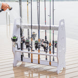 StoreYourBoard Marlin Fishing Pole Rack, Holds 24 Fishing Rods and Reels, Weather-resistant, Garage & Outdoor Fishing Rod Holder StoreYourBoard