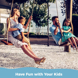 Wooden Tree Swing, 500lbs Load Capacity Heavy-Duty Wooden Swing for Adults & Kids, Waterproof Hanging Swing Seat with Adjustable Height for Indoor & Outdoor Toyoget