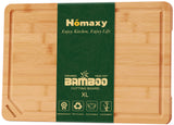 Homaxy Extra Large Organic Bamboo Cutting Boards for Kitchen, 18"x12" Wooden XL Cutting Board with Juice Groove and Handles, Charcuterie Butcher Block Wood Serving & Chopping Board - Pre Oiled Homaxy