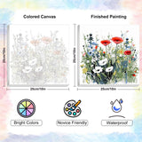 Yezavesu Flower Framed Paint by Numbers Kit for Adults Beginner & Kids Ages 8-12, Wildflowers Paint by Number Without Easel, DIY Adult Paint by Numbers Flowers for Home Wall Decor Gift 10x 10 inch Yezavesu