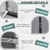 Flamaker Storage Shed 6' x 3' Metal Frame Outdoor Waterproof Carport Shelter with Rollup & Zipper Door Garage Tent for Bike, Motorcycle, Firewood Flamaker