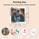 SJUTOUCI Dog and Wolf Diamond Painting Kits for Adults, Diamond Art Kits for Beginners, 5D Round Diamond Dots Gem Art Craft for Home Wall Decor 12x12 inch, Animals SJUTOUCI