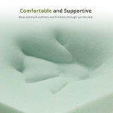 EGOHOME 8 Inch Twin Size Mattress, Cooling Green Tea Gel Memory Foam for Pressure Relief, Medium Firm Support, Fiberglass Free, Bed in a Box, CertiPUR-US Certified EGOHOME