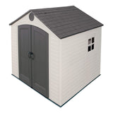 Lifetime 6411 Outdoor Storage Shed with Window, 8 by 7.5 Feet,Putty/Brown Lifetime
