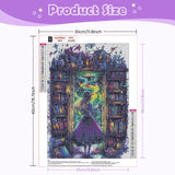 NEWENMO Magic Book Diamonds Painting Kits for Adults Beginner, DIY 5D Princess Diamond Art Paint with Round Diamonds, Full Drill Gem Art Diamonds Art Painting for Home Wall Decor 12x16 Inch NEWENMO