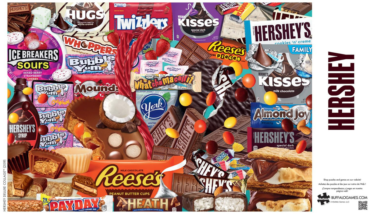 Buffalo Games - Hershey - Deluxe Collage - 2000 Piece Jigsaw Puzzle for Adults Challenging Puzzle Perfect for Game Nights - Finished Size 38.50 x 26.50 Buffalo Games