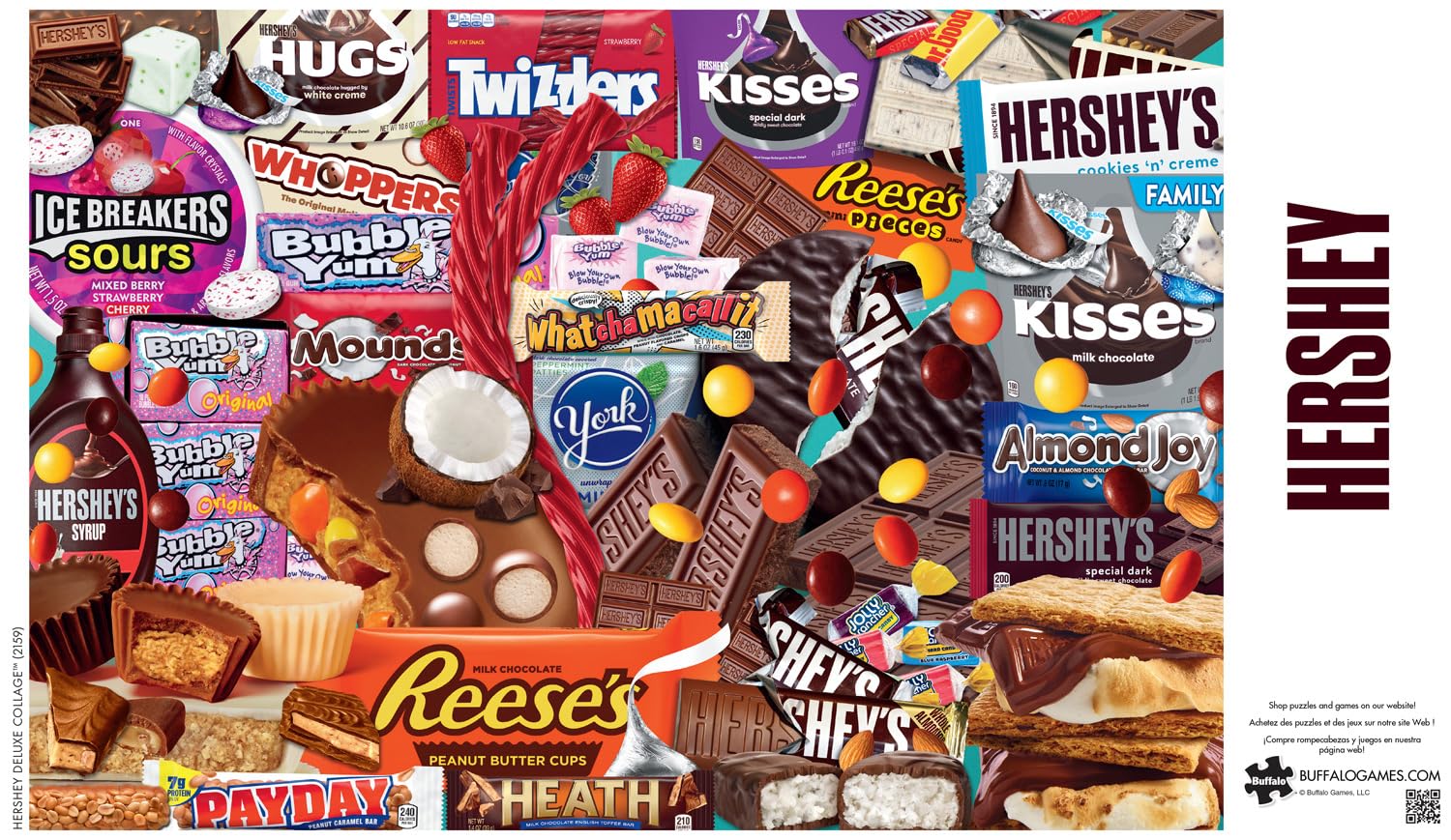 Buffalo Games - Hershey - Deluxe Collage - 2000 Piece Jigsaw Puzzle for Adults Challenging Puzzle Perfect for Game Nights - Finished Size 38.50 x 26.50 - WoodArtSupply