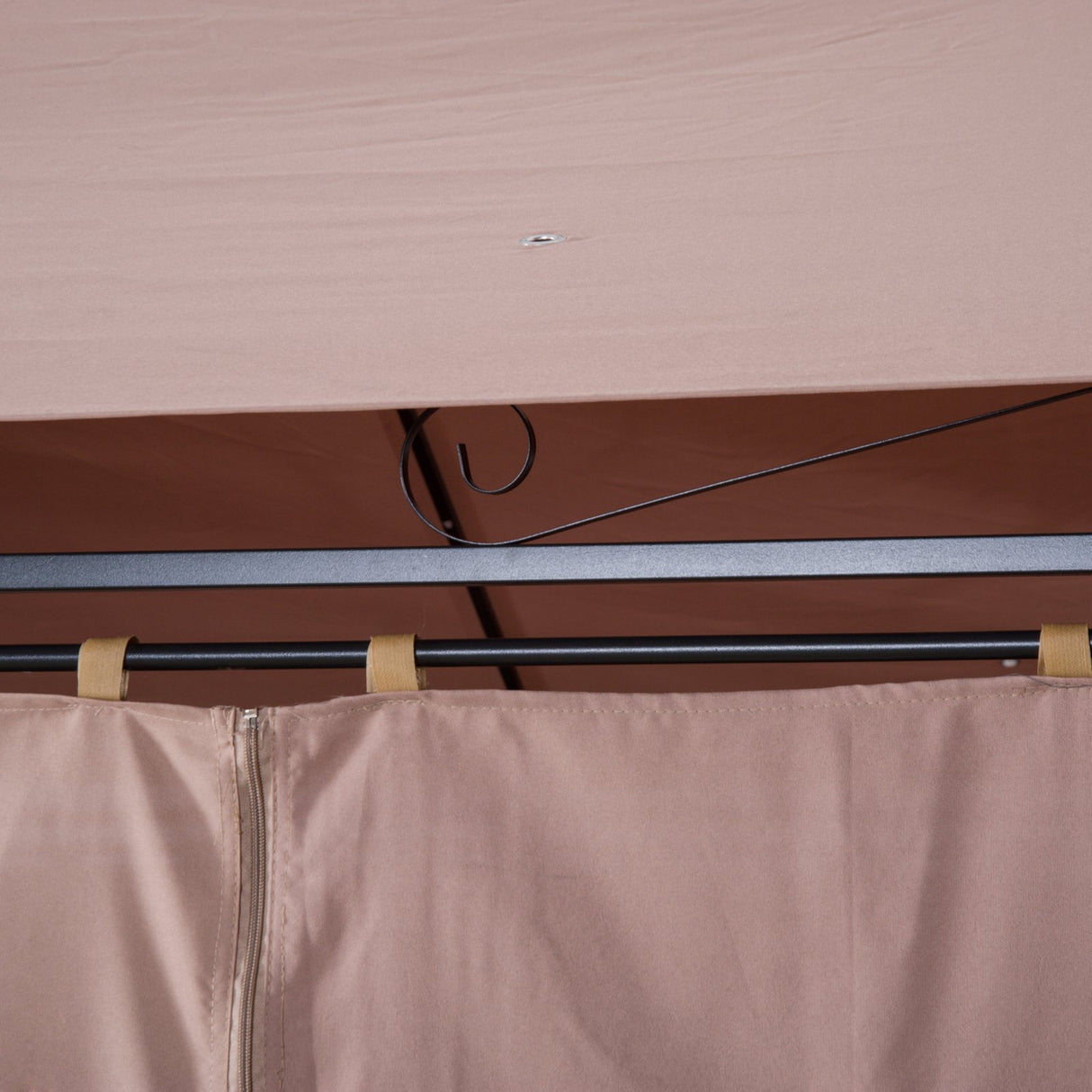 Outsunny 10' x 13' Patio Gazebo, Outdoor Gazebo Canopy Shelter with Curtains, Vented Roof, Steel Frame for Garden, Lawn, Backyard and Deck, Khaki Outsunny