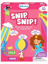 Skillmatics Scissor Skills Activity Book - Snip Snip, 25 Fun Cutting & Creative Activities for Preschoolers, 2 Child-Safe Scissors, Fine Motor Skills Craft Kit, Gifts for Kids Ages 3, 4, 5, 6, 7 Skillmatics