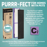 Germ Guardian FLT5250PT True HEPA Genuine Air Purifier Replacement Filter C, with Pet Pure Treatment for GermGuardian AC5250PT, AC5000E, AC5300B, AC5350W, AC5350B, CDAP5500, and More GermGuardian