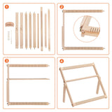 WILLOWDALE Weaving Loom, 16.5" L x 15.7" W Wooden Loom Kit,Tapestry Loom for Creative DIY Weaving Art & Crafts, Ideal for Kids, Beginners, Adults WILLOWDALE