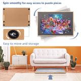 Lavievert 2-in-1 Tilting & Rotating Puzzle Board with 6 Colored Drawers & Cover, Portable Jigsaw Puzzle Table for Adults, Wooden Swivel Puzzle Plateau with Non-Slip Tabletop for Up to 1500 Pieces LAVIEVERT