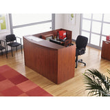 Alera ALE Valencia Series Reception Desk w/Counter, 71w x 35 1/2d x 42 1/2h, Cherry Alera