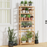Bamjoy 6-Tier Bamboo Storage Shelf - Stylish and Versatile Tall Unit for Home and Office Bamjoy