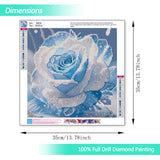 Rose Diamond Art Kits for Adults,Crystal Flower DIY Diamond Painting Kits for Adult Beginners,Full Drill Round Gem Painting Art Craft for Home Wall Decor 14x14 Inch. MBNTJHT
