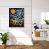 Landscape Abstract Diamond Art Kits for Adults, 5D Diamond Painting for Beginners, Diamond Dot, Dimond Art Paintings Kit, Gem Painting Kit, Crafts for Adults, Crystal Home Wall Decor Gifts (12x16inch) Rekxtmo