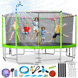 Lyromix Upgraded 16FT Trampoline for Kids and Adults, Large Outdoor Trampoline with Basketball Hoop and Enclosure Net, Capacity for 5-8 Kids and Adults Lyromix