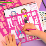 Fashion Angels I Love Fashion Sketch Portfolio, Includes Sketch Pad with Stencils & Stickers, Fashion Design Sketch Book for Girls, Ideal Drawing Kit for Kids Fashion Angels