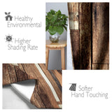 Jekeno Rustic Wooden Blackout Curtains Brown Wood Hardwood Floor Plank Board Door of Farmhouse Village Rural Lodge Retro Decor for Bedroom Living Room Grommet Window Drapes 2 Panel Set, 52"x84" Jekeno