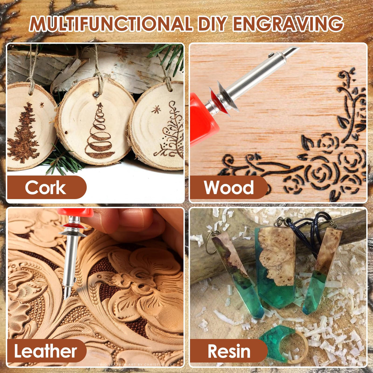 Wood Burning Tip Set, 26 Letters Wood Burning Tip Kit Copper Letter Number Soldering Iron Stencils DIY Embossing Carving Head Tools Wood Burning Set for DIY Embossing and Carving Crafts Wood Burning ZLHETWT