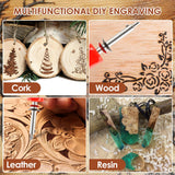 Wood Burning Tip Set, 26 Letters Wood Burning Tip Kit Copper Letter Number Soldering Iron Stencils DIY Embossing Carving Head Tools Wood Burning Set for DIY Embossing and Carving Crafts Wood Burning ZLHETWT