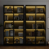 Bobve 5-Tier Elegant Glass Display Cabinet with 4 Doors for Collectibles and Books, 78.7" Tall Bobve