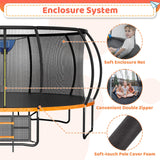 Zevemomo 16FT Trampoline for Kids and Adults, Outdoor Trampoline w/Basketball Hoop, Sprinkler, Ground Stakes/Anchors, Storage Bag, Galvanized Anti-Rust Coating, Gift for Kids and Adults Zevemomo