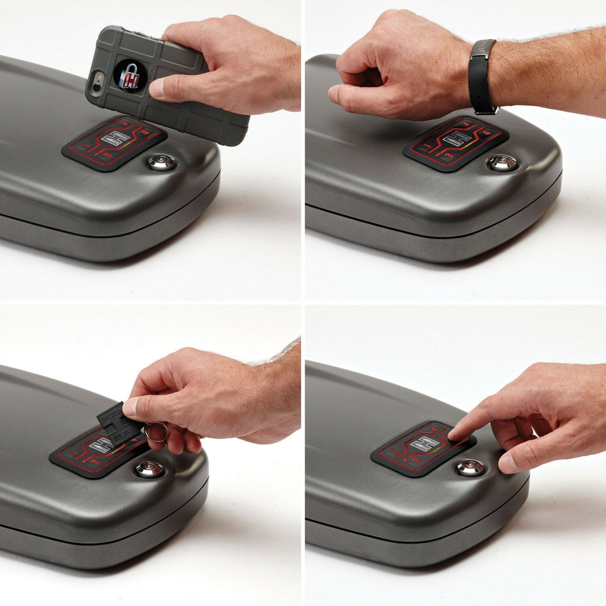 Hornady Rapid Safe 2600 KP – Portable Gun Safe for Firearms – RFiD Safe for Fast, Multiple Method Entry – Includes Rapid Safe, RFiD Wristband, Key Fob, 2 Decals, 2 Barrel Keys and Security Cable Hornady