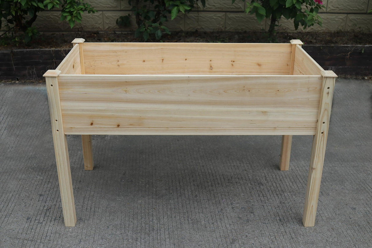 BTExpert 4ft Wooden Raised Garden Bed with Legs, 48x24x30in Elevated Planter Box Stand for Vegetable Flower Backyard, Patio, Balcony Large Wood Raised Beds Liner Outdoor - 30 in Height BTEXPERT