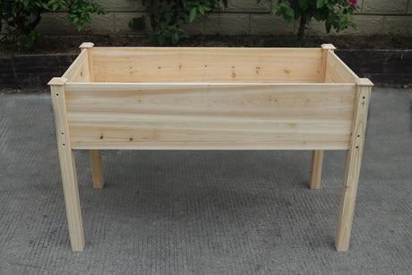 BTExpert 4ft Wooden Raised Garden Bed with Legs, 48x24x30in Elevated Planter Box Stand for Vegetable Flower Backyard, Patio, Balcony Large Wood Raised Beds Liner Outdoor - 30 in Height BTEXPERT