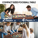 PEXMOR 48" Foldable Foosball Table Adult Size, Soccer Game Table for Kids & Adults, Folding Foosball Tables for Game Room, Home, Arcade w/Rolling Wheels & 2 Balls PEXMOR