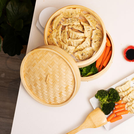 Joyce Chen 2-Tier Bamboo Steamer Baskets, 10-Inch JOYCE CHEN
