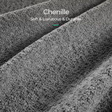 LINSY Accent Chair Ottoman Set: Chenille Barrel Chair with Foot Rest, Mid-Century Modern Small Reading Chair Upholstered Armchair with Footrest for Living Room Bedroom Study Room Office LINSY