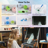 HEIBAGO Halloween Framed Paint by Numbers Kit for Adults, Ghost Paint by Numbers for Adults Beginner, Adult Paint by Number Kits on Canvas, Painting by Numbers for Gift Home Wall Decor 12 * 16 inch HEIBAGO