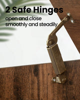 Hzuaneri 39.4" Storage Bench, Storage Chest, Lift-Top Storage Trunk with 2 Safety Hinges, Wooden Storage Box Chest Organizer for Bedroom, Entryway, Living Room, Rustic Brown SB04501X Hzuaneri