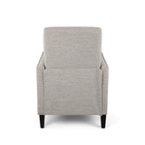 Christopher Knight Home Alexis Contemporary Fabric Push Back Recliner, Light Gray, Dark Brown Christopher Knight Home