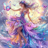 NEWENMO Fairy Diamonds Painting Kits for Adults Beginner, DIY 5D Butterfly Diamond Art Paint with Round Diamonds, Full Drill Diamonds Art Painting Kit Perfect for Home Wall Decor 12x12 Inch NEWENMO