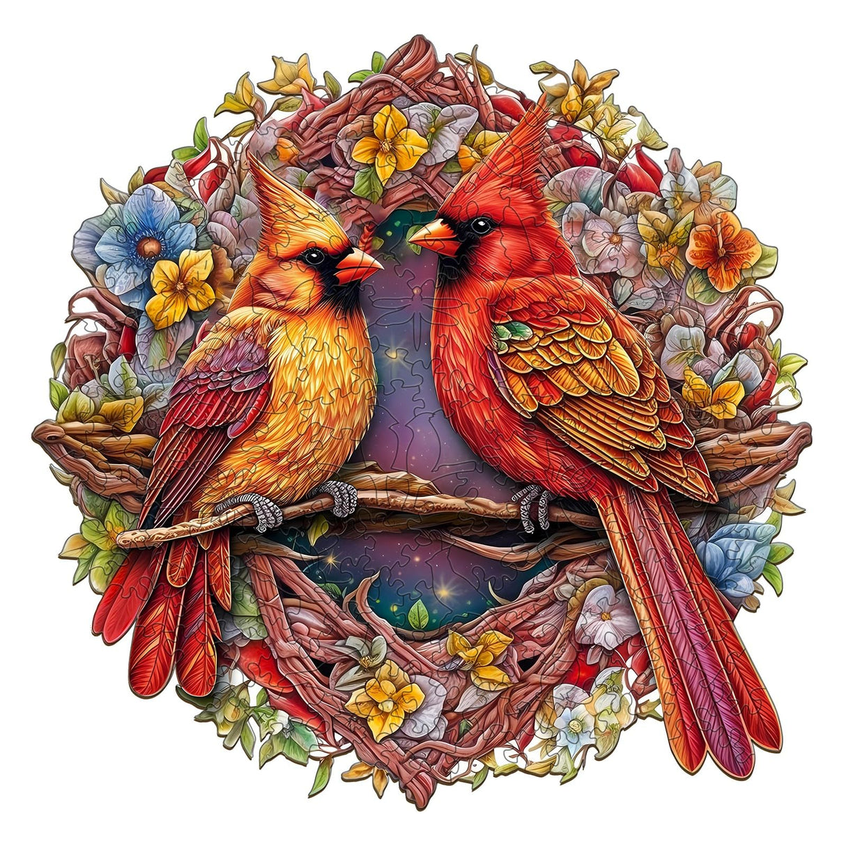 Wooden Puzzles for Adults, Cardinal Puzzles, 200 Pieces Puzzles for Adults, Christmas Puzzle Gifts for Women, Wooden Jigsaw Puzzles (M-11.9 * 11.8in) NABYSHOP