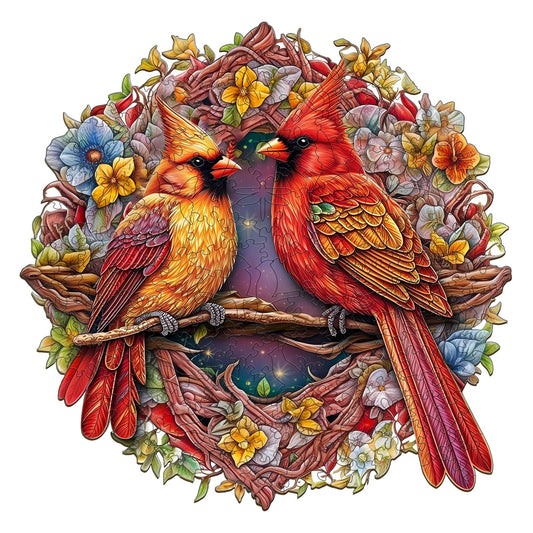 Wooden Puzzles for Adults, Cardinal Puzzles, 200 Pieces Puzzles for Adults, Christmas Puzzle Gifts for Women, Wooden Jigsaw Puzzles (M-11.9 * 11.8in)