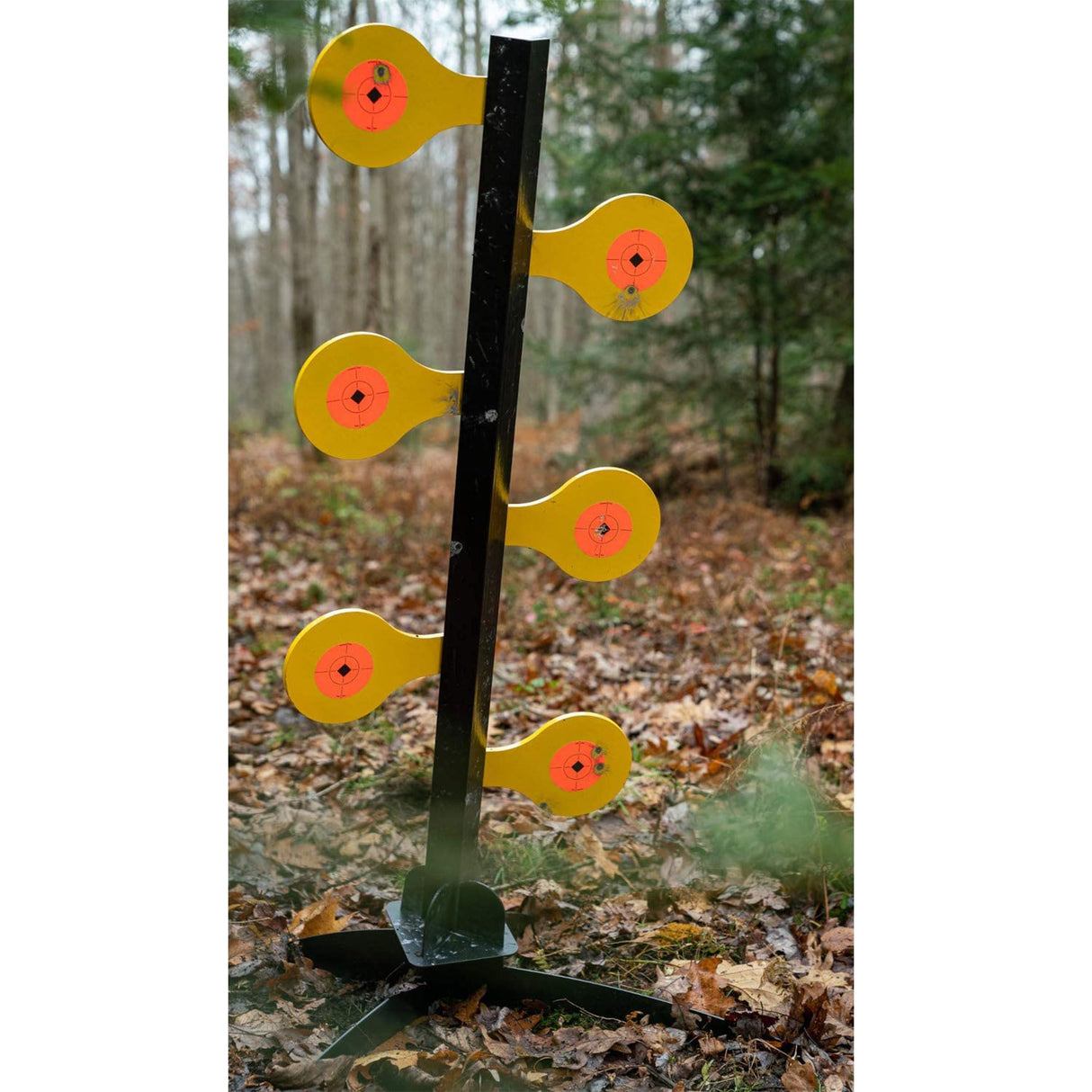 Birchwood Casey World of Targets Dueling Tree Shooting Sports Competition Handgun AR500 Yellow Steel Paddles Target Birchwood Casey