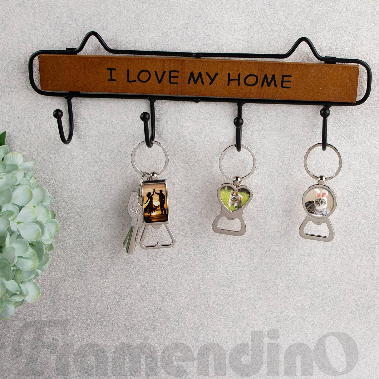 Framendino, 30 Pack Sublimation Metal Bottle Opener Transfer Blank Key Rings for DIY Photos 3 Styles Framendino