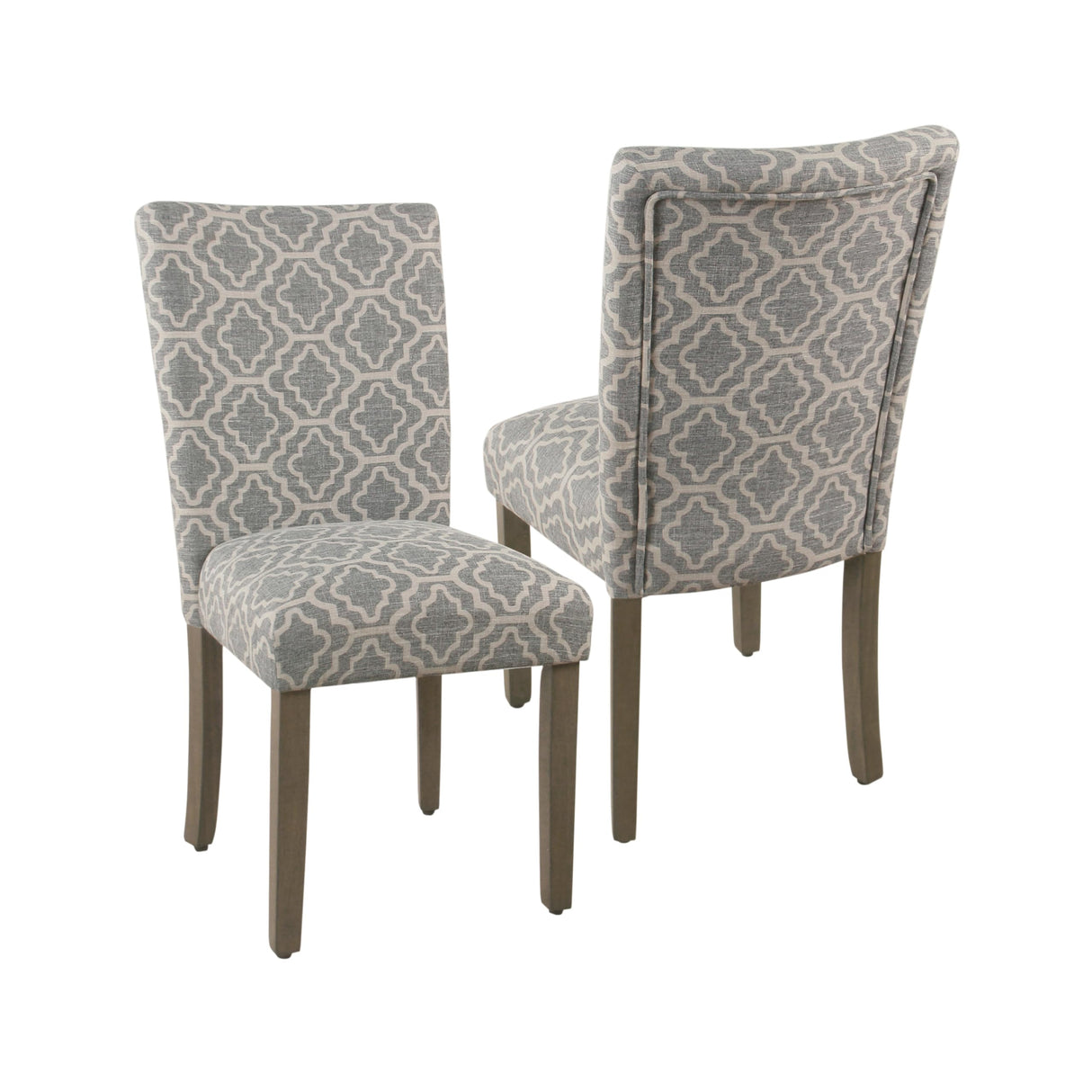 HomePop Parsons Classic Upholstered Accent Dining Chair, Pack of 2, Grey HomePop