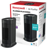 Honeywell AllergenPlus HEPA Tower Air Purifier, Airborne Allergen Reducer for Small Rooms, Reduces Allergens, Smoke, Wildfire Smoke, Pollen, Pet Dander and More, Black, HPA060 Honeywell