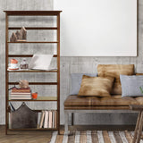 Casual Home Mission Style 5-Shelf Bookcase, Walnut Casual Home