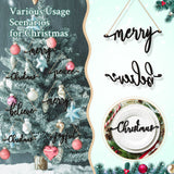 20 Pcs Merry Christmas Sign Xmas Wooden Cutout Letter Plate Ornaments Rustic Merry Sign Christmas Wooden Sign Table Decors Joyful Peace Believe Cutout Plates Ornament for Home Christmas(Black) Jetec