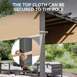 Aoxun 10'x10' Outdoor Pergola, Heavy-Duty Aluminum Pergola Patio, Modern Pergola with Retractable Sun Shade Canopy for Garden, Deck and Backyard Aoxun