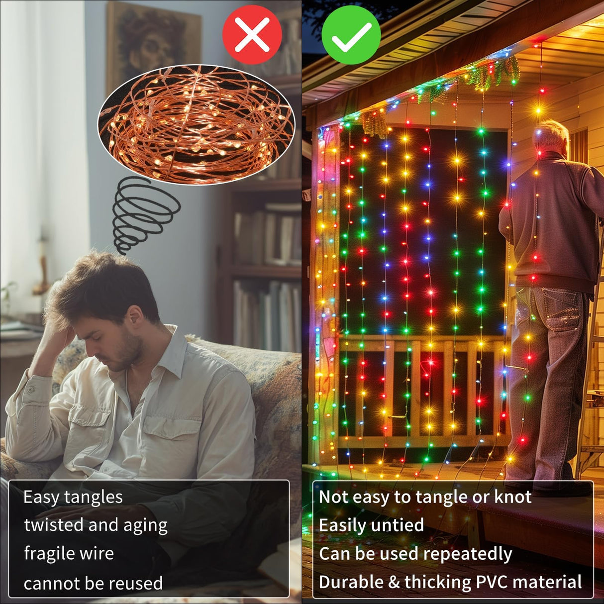 Curtain Lights Battery Operated 10x10Ft 300LED Waterproof Waterfall Light with 8 Modes Remote Dimmable Timer Memory Twinkle Fairy String Lights for Outdoor Indoor Gazebo Wedding Pergola Patio Bedroom QLIRJAD